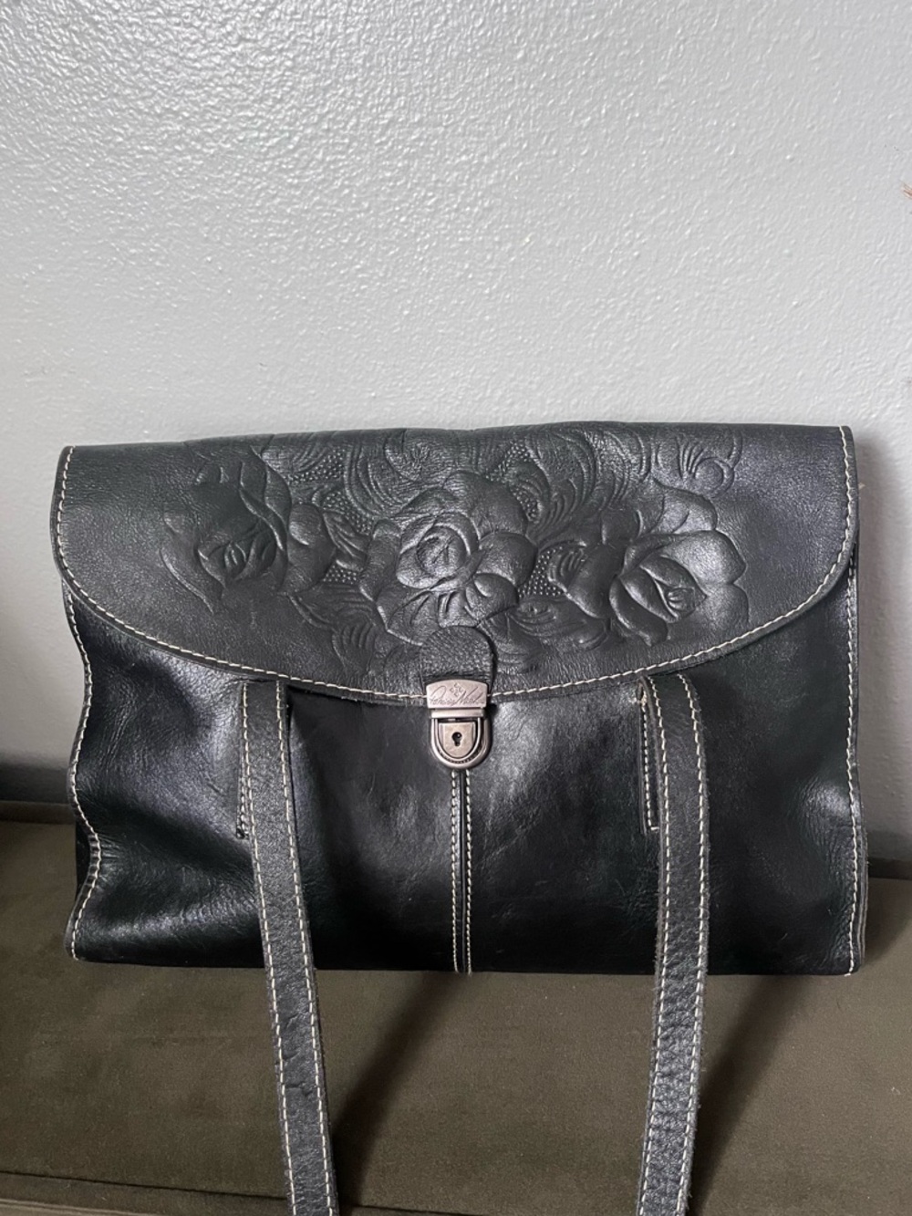 Patricia Nash Black Leather shoulder bag